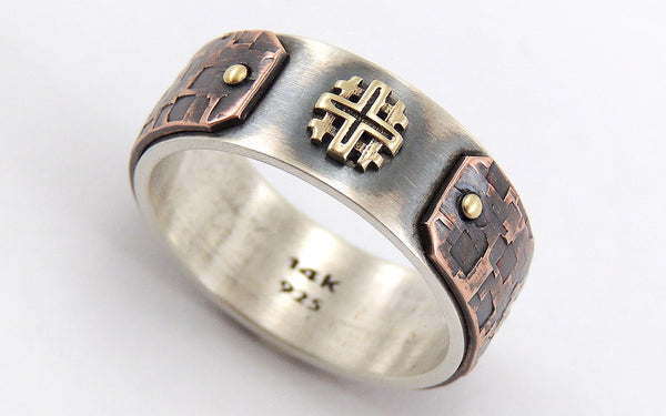 Jerusalem Cross Knights Templar Ring