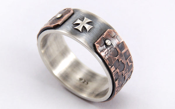 mens ring with cross