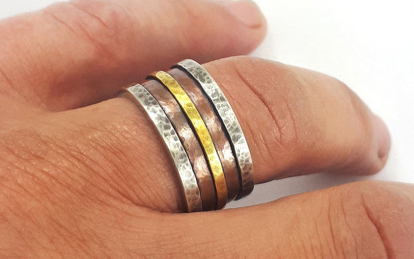 Gold silver deals copper ring