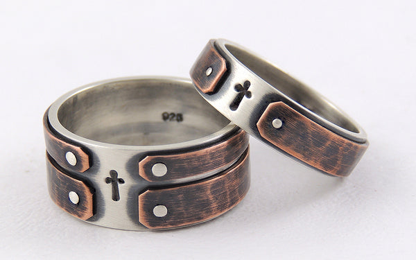His and hers deals cross wedding bands