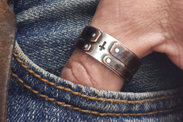 Unique engagement mens ring