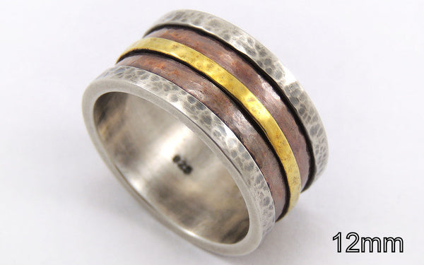 Rustic Mens Wedding Band - Customized 8mm to 12mm