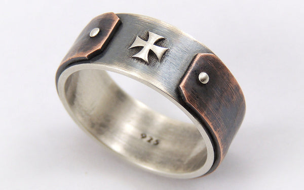 mens ring with cross