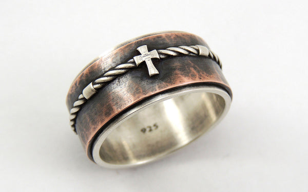 Cross Wedding Band for Men