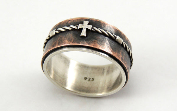 Cross Wedding Band for Men