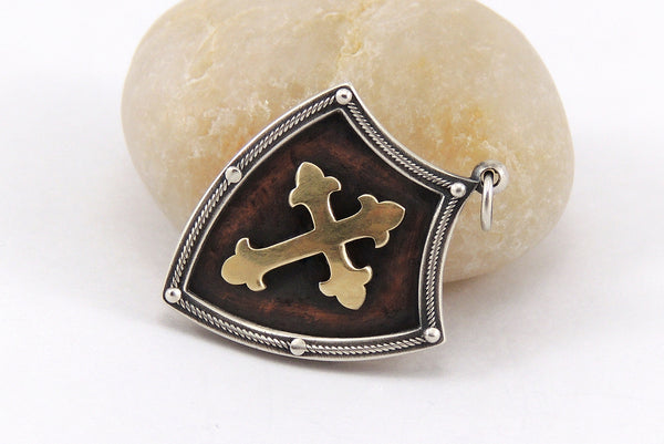 Cross Pendant for Men - Silver / Copper / 14K Gold