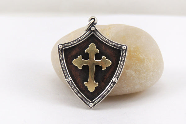 Cross Pendant for Men - Silver / Copper / 14K Gold