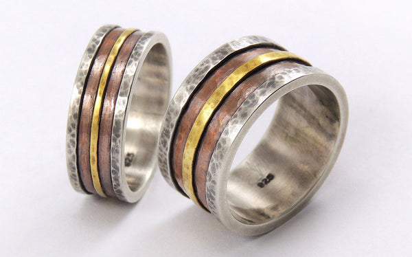His and hers wedding rings