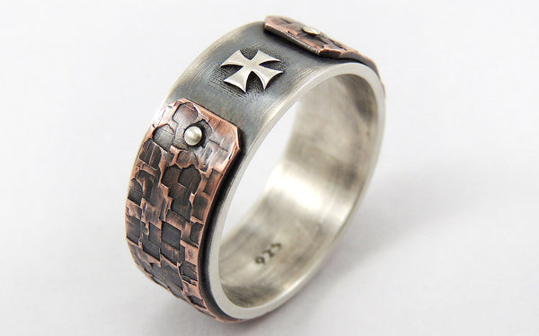 Mens Ring with Cross