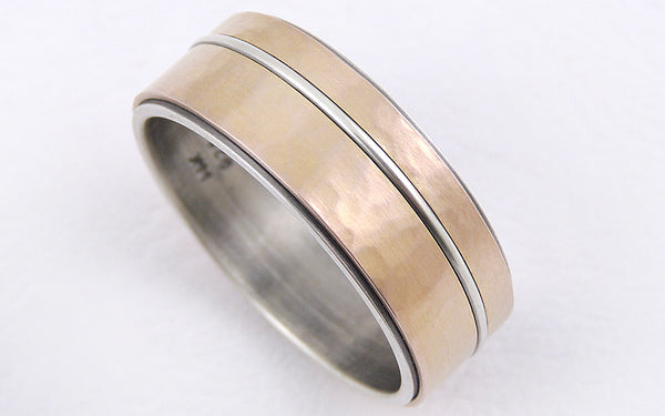 rustic gold wedding band