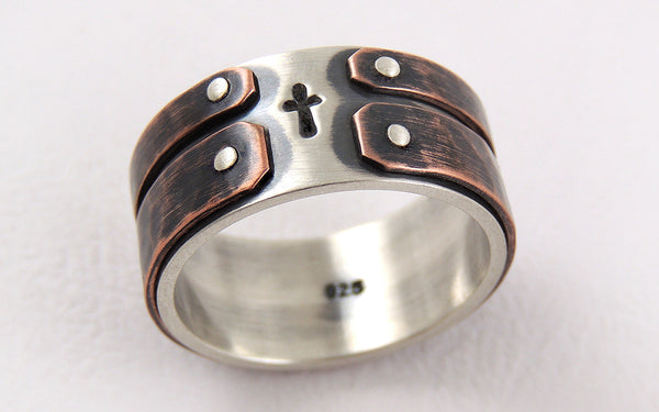 Christian Rustic Handmade Ring for Men