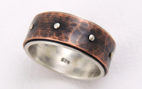 Rustic Wedding Band for Men, Uniquely Handmade to get this steampunk character
