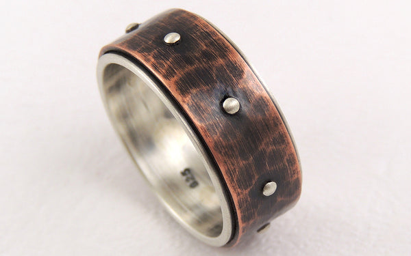 Rustic Wedding Band for Men, Uniquely Handmade to get this steampunk character