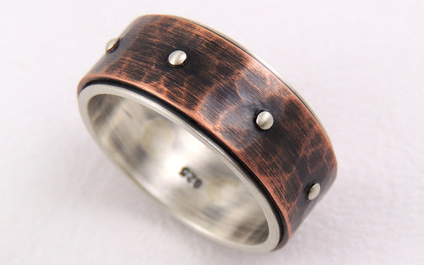 Rustic Wedding Band for Men, Uniquely Handmade to get this steampunk character