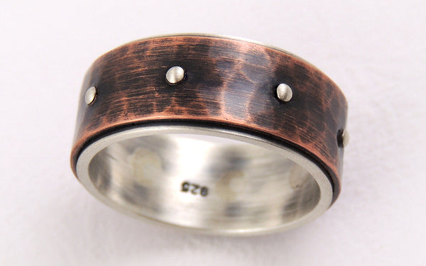 Rustic Wedding Band for Men, Uniquely Handmade to get this steampunk character