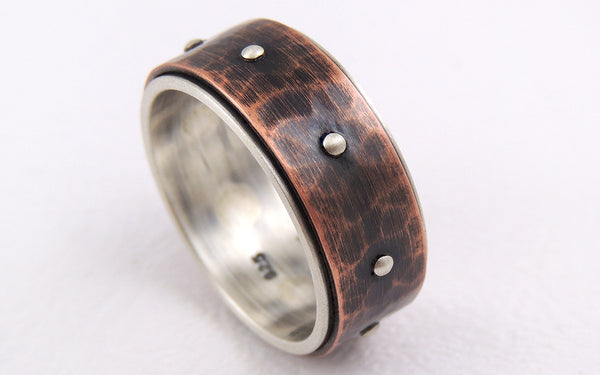 Rustic Wedding Band for Men, Uniquely Handmade to get this steampunk character