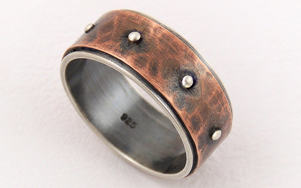 mens viking ring silver