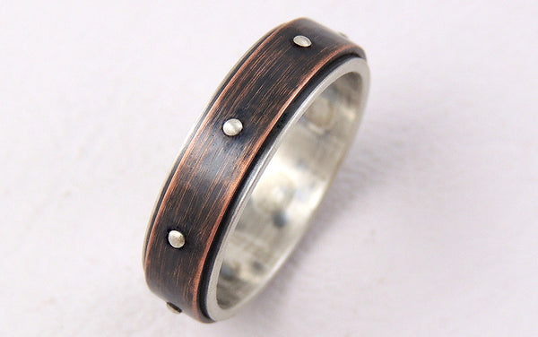 Handmade Steampunk Ring for Men or Women with a rustic character