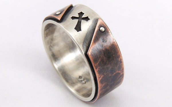 Unique cross wedding ring