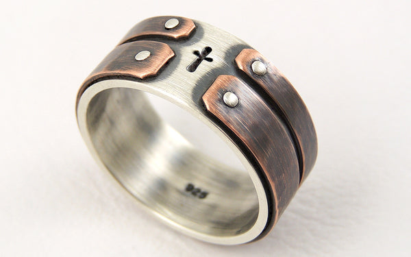 Unique engagement mens ring