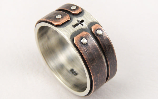 Unique engagement mens ring