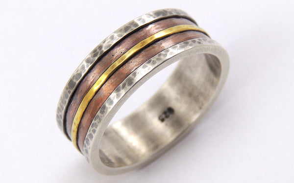 Rustic Mens Wedding Band - Customized 8mm to 12mm