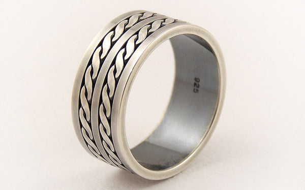 Sterling silver man's wedding ring