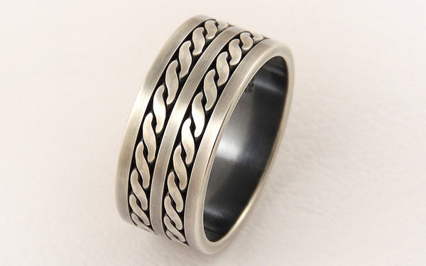 Sterling silver man's wedding ring