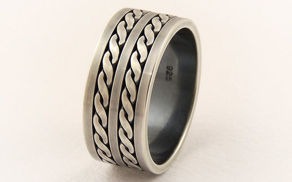 Sterling silver man's wedding ring
