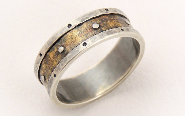 Handmade Rustic Wedding Band Ring