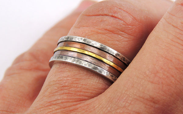 Rustic Mens Wedding Band - Customized 8mm to 12mm