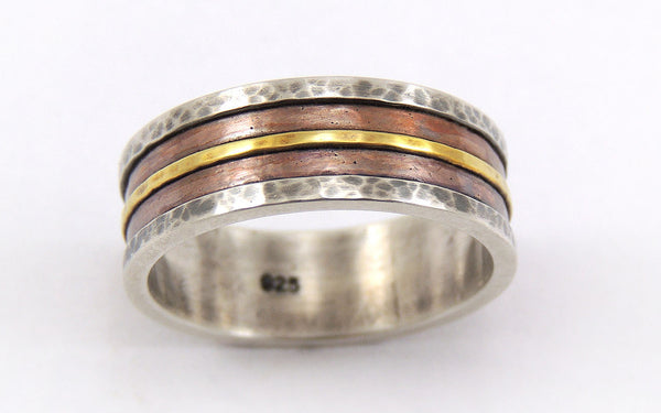 Rustic Mens Wedding Band - Customized 8mm to 12mm