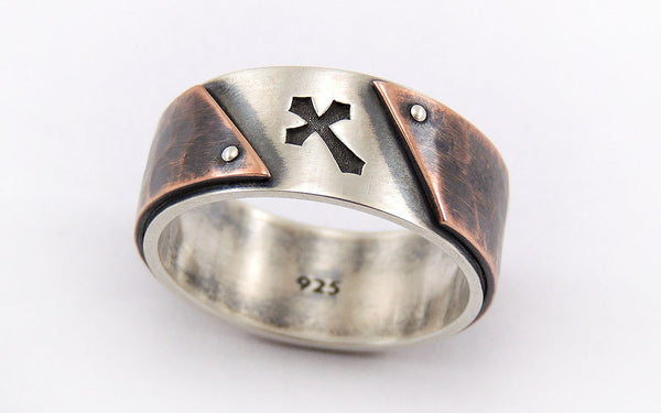 Unique cross wedding ring