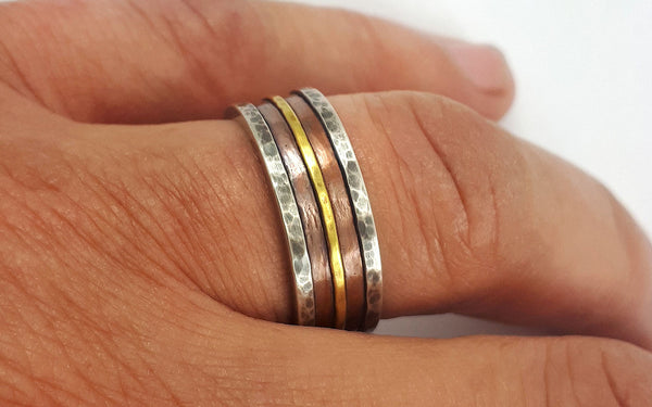 Rustic Mens Wedding Band - Customized 8mm to 12mm