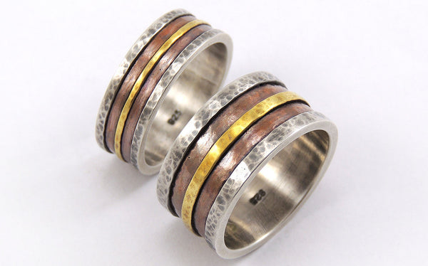 His and hers wedding rings